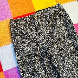 Leopard Print Women Jeans